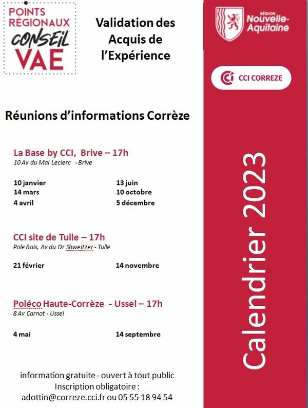 REUNIONS D INFORMATIONS EN CORREZE