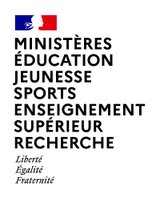 Logo MINISTERES DE L'ÉDUCATION NATIONALE, DE L'ENSEIGNEMENT SUPERIEUR, DE LA RECHERCHE ET DE L'ESPACE, DES SPORTS, JEUNESSE ET VIE ASSOCIATIVE [Stand B01]