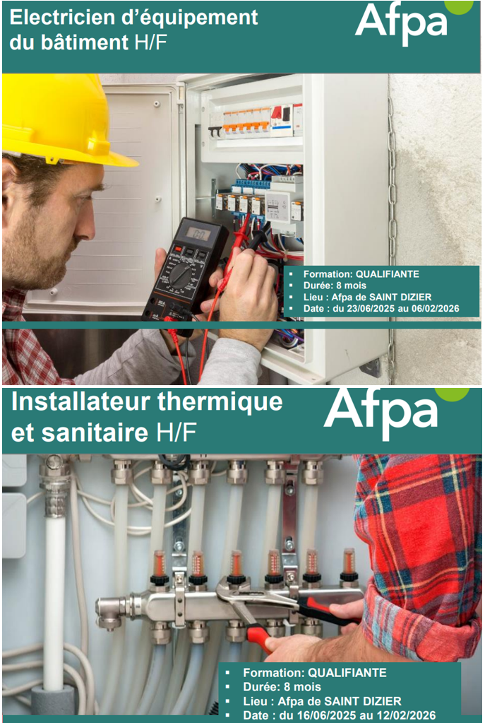 Formations Plombier Chauffagiste et Electricien Equipement du Bâtiment