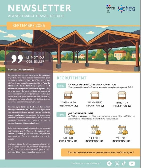 NEWSLETTER FRANCE TRAVAIL TULLE