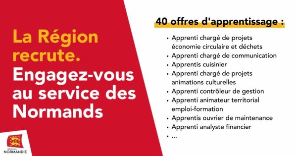 Les offres d'apprentissage sont à l'honneur à la Région Normandie