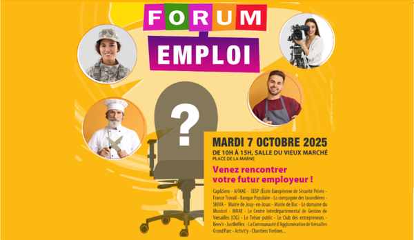 Venez rencontrer votre futur employeur lors du forum emploi à Jouy-en-Josas le 7 octobre !