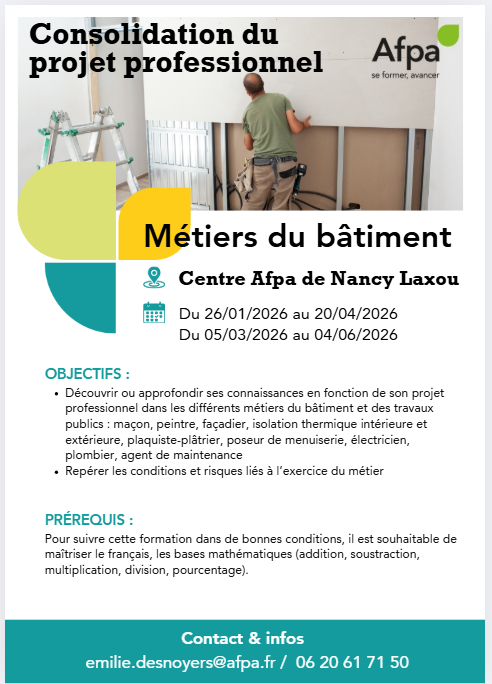 CONSOLIDATION DU PROJET PROFESSIONNEL