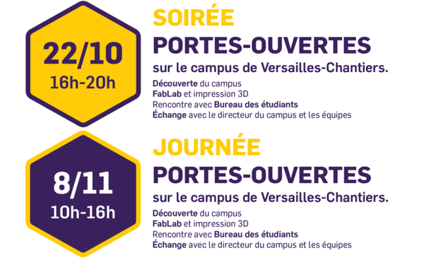 Journée Portes Ouvertes – École Hexagone, Campus de Versailles-Chantiers