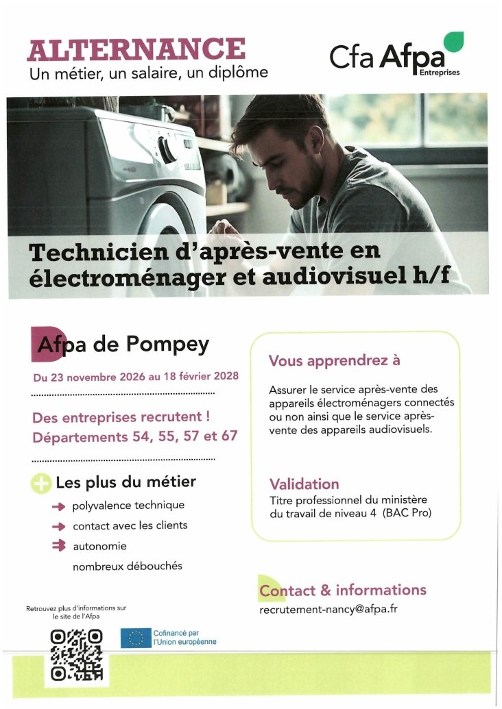 Technicien d'après-vente en électroménager et audiovisuel H/F