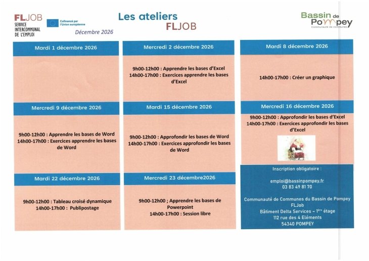 PLANNING FLJOB DECEMBRE