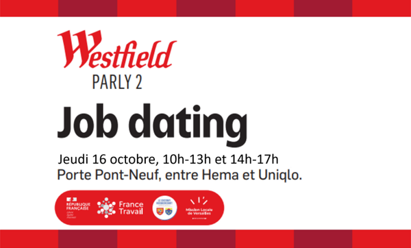 Job Dating à Westfield Parly 2 – Les boutiques recrutent !
