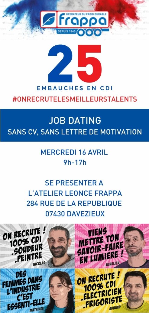 Job dating - entreprise FRAPPA - Carrossier-constructeur de véhicules frigorifiques