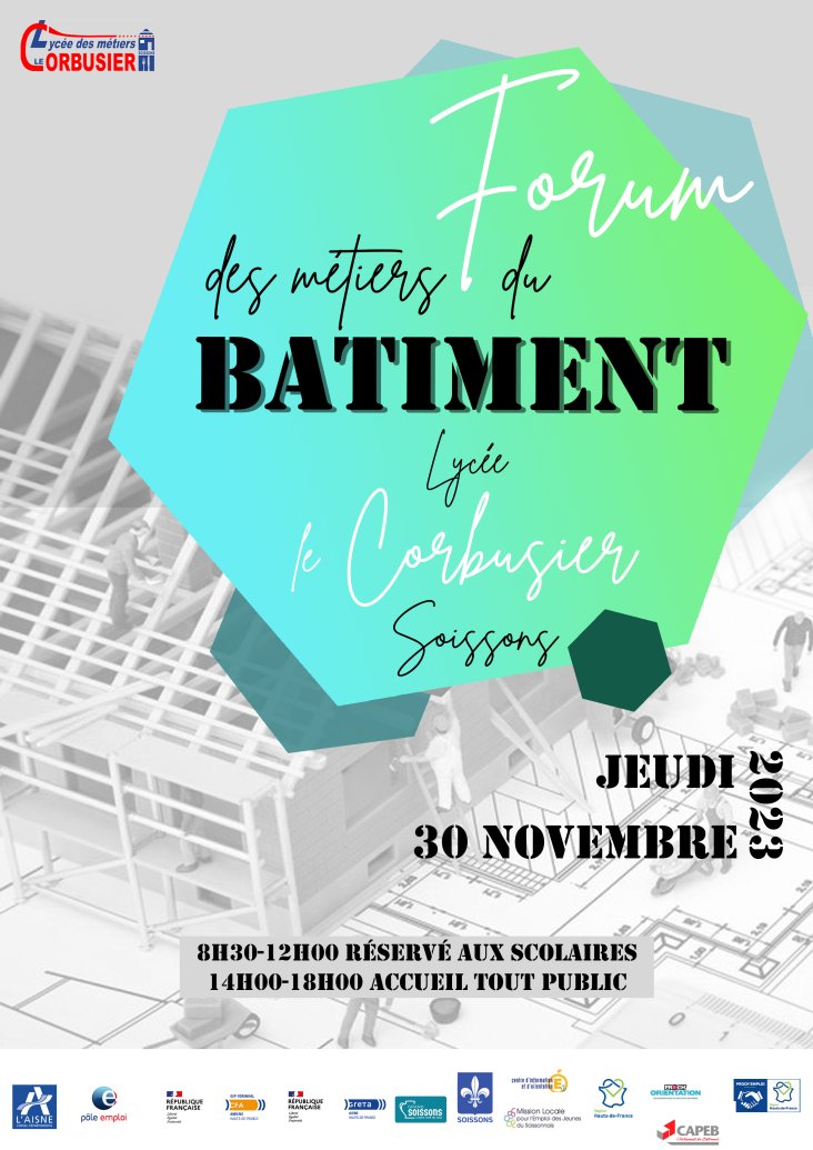Affiche du Forum des métiers du Bâtiment