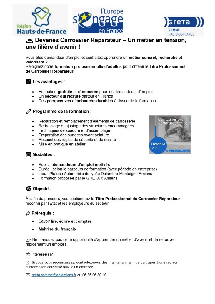 Devenez Carrossier Réparateur 