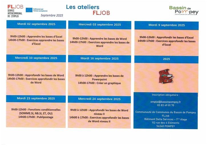 PLANNING ATELIERS FLJOB SEPTEMBRE 