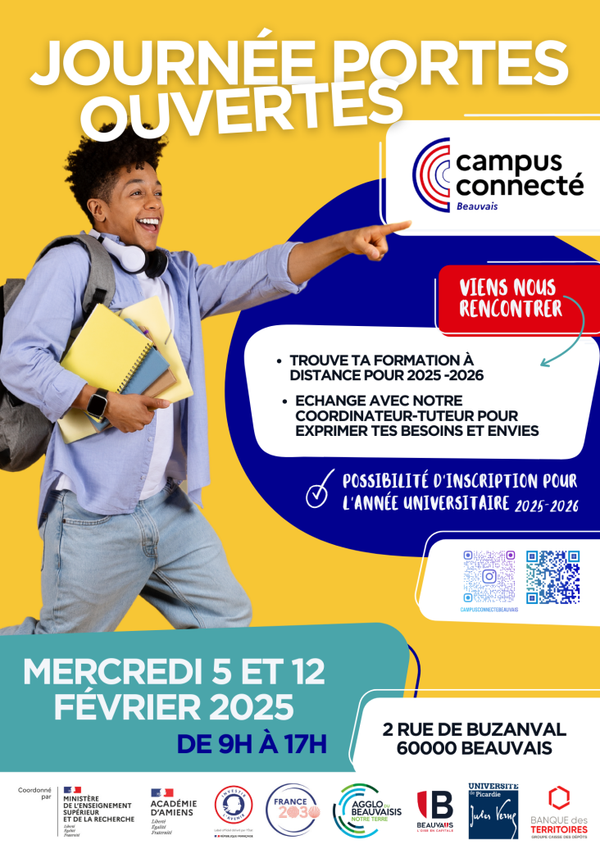 Journées portes ouvertes du Campus Connecté les Mercredi 5 et 12 février 2025 de 9h à 17h