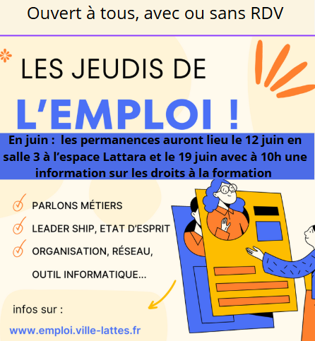 Les jeudis de l'emploi en juin 
