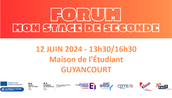 Proposez vos offres de stage aux secondes le 12/06 à la Maison de l'Etudiant de Guyancourt