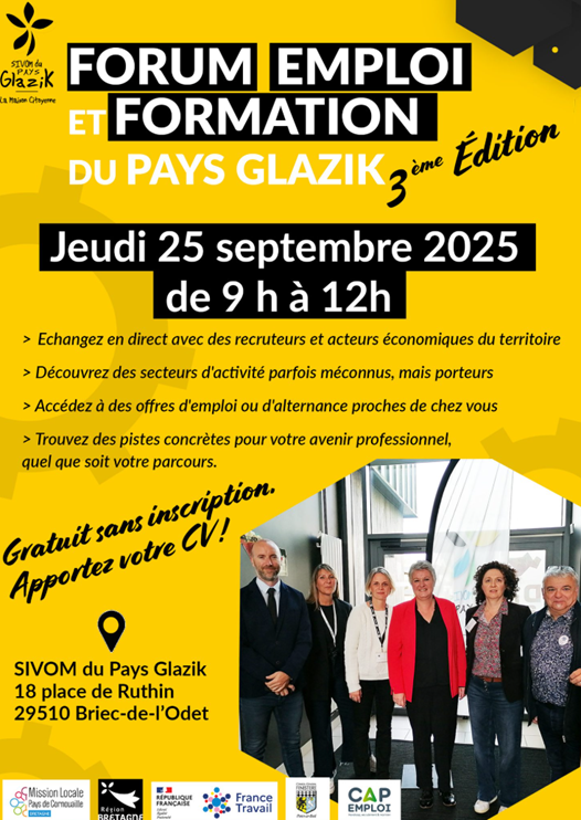 FORUM EMPLOI ET FORMATION DU PAYS GLAZIK 3ème édition
