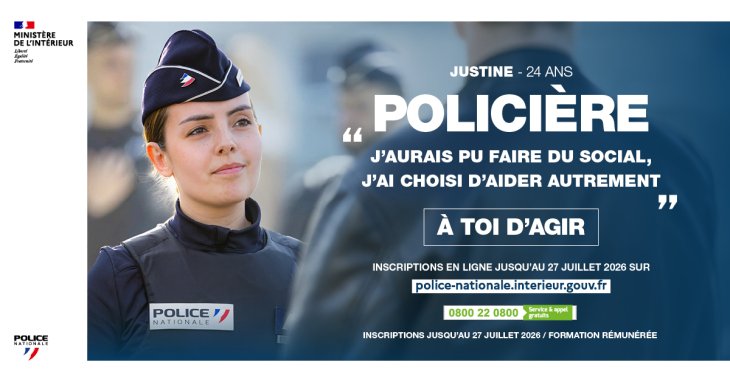 La police nationale organise un concours gardiens de la paix !