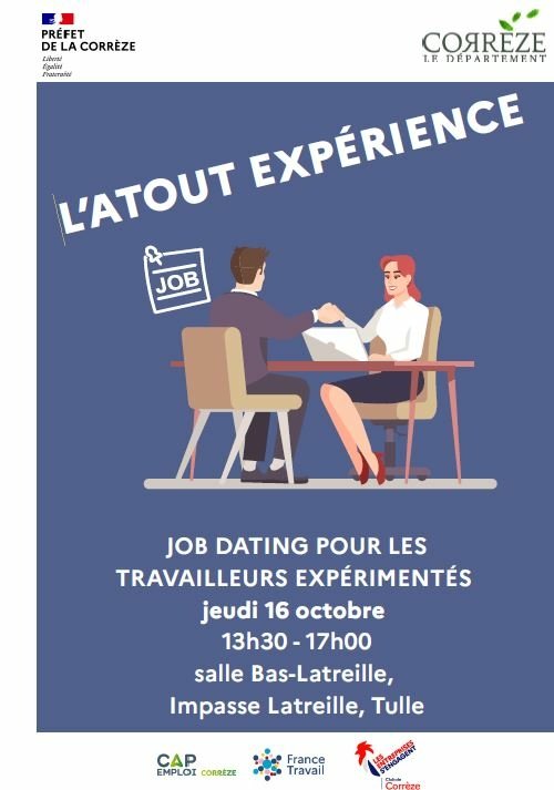 JOB DATING POUR LES TRAVAILLEURS EXPERIMENTES