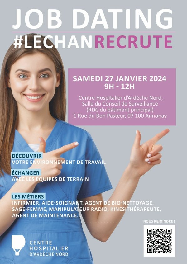JOB DATING du Centre Hospitalier Ardèche Nord à Annonay