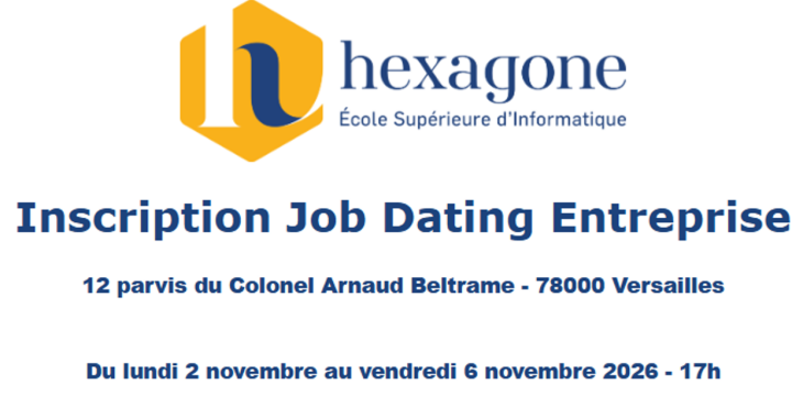 Entreprises : recrutez vos futurs talents du 2 au 6 novembre avec l’École Hexagone !