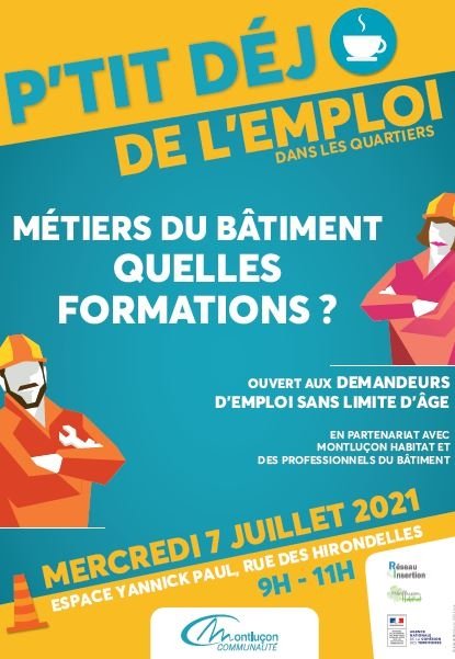 Les " P'TIT DÉJ » de l'emploi  dans les quartiers !