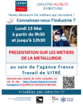 Présentation des métiers de la métallurgie
