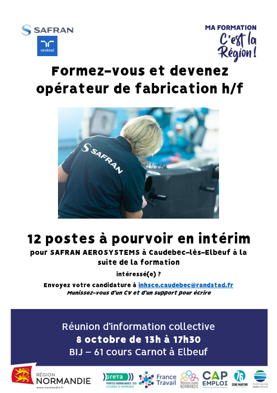 Elbeuf : Devenez opérateur/opératrice de confection pour Safran AEROSYSTEMS