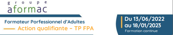 Titre professionnel de Formateur professionnel d'Adultes à MOULINS