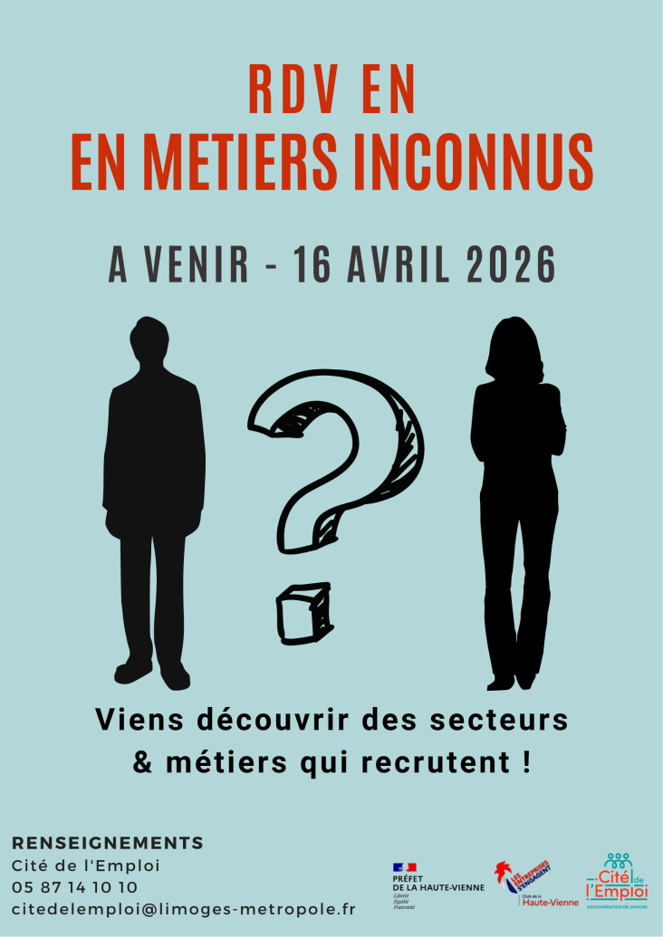Rendez-vous en métiers inconnus le 16 avril 2026