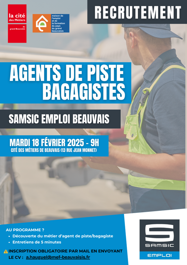 SAMSIC Recrute des agents de pistes/Bagagistes !
