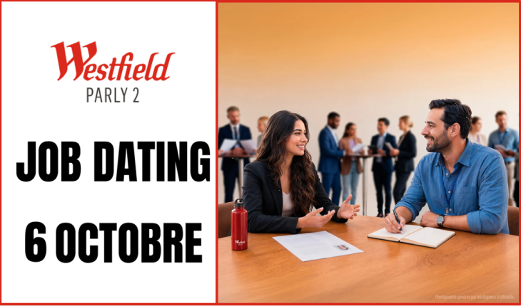 Job Dating à Westfield Parly 2 le mardi 6 octobre 2026