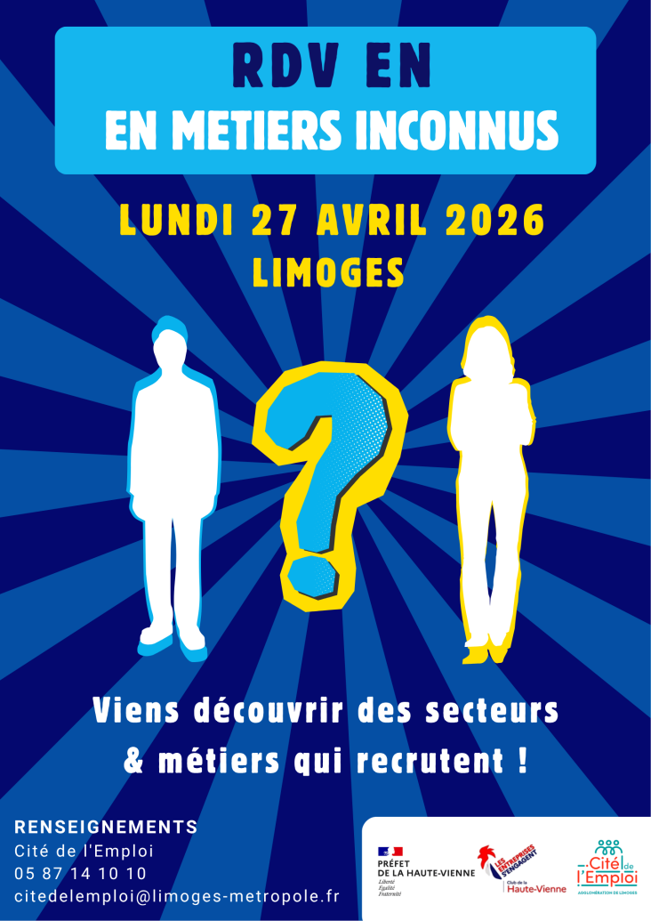 Rendez-vous en métiers inconnus le 27 avril 2026