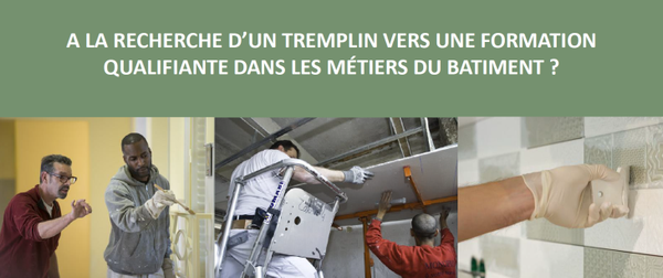 Vous êtes à la recherche d'une formation tremplin vers les métiers du bâtiment?