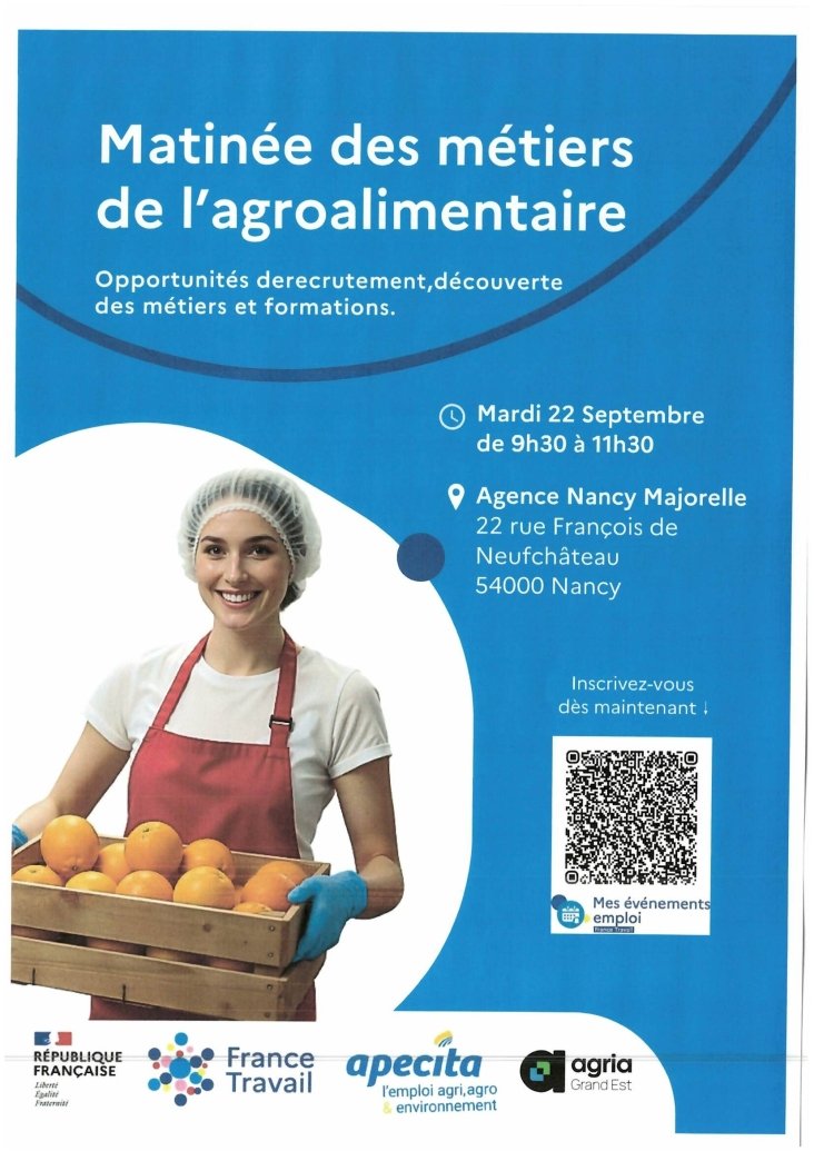 Matinée des métiers de l'agroalimentaire