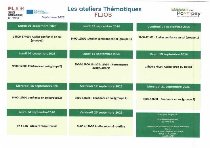 ATELIERS THEMATIQUES