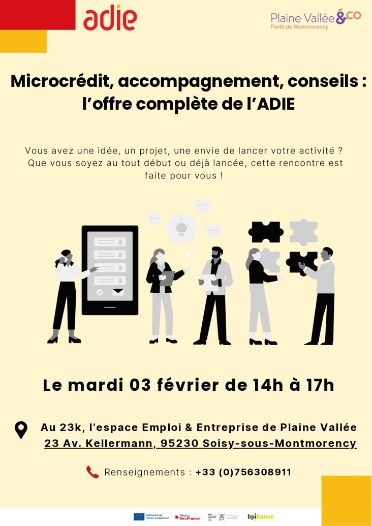 Microcrédit, accompagnement, conseils