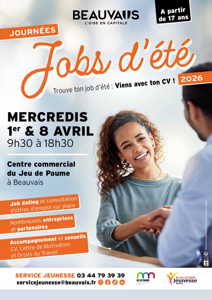 Journées Jobs d’été 2026 à Beauvais !