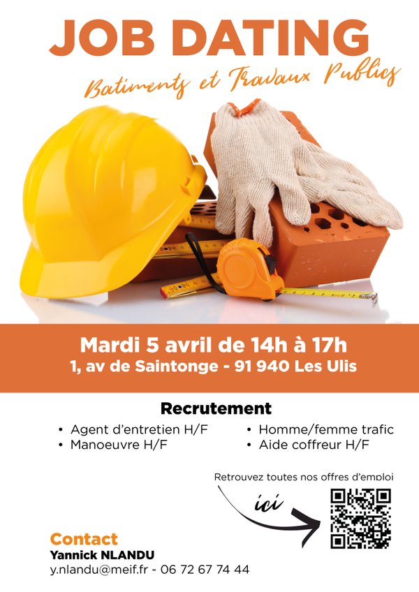 JOB DATING BATIMENTS ET TRAVAUX PUBLICS
