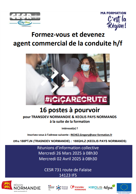 Calvados : Formez-vous et devenez agent commercial de la conduite h/f