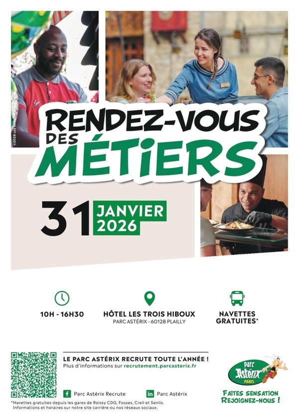  Rendez-vous des Métiers du Parc Astérix 31 janvier 2026