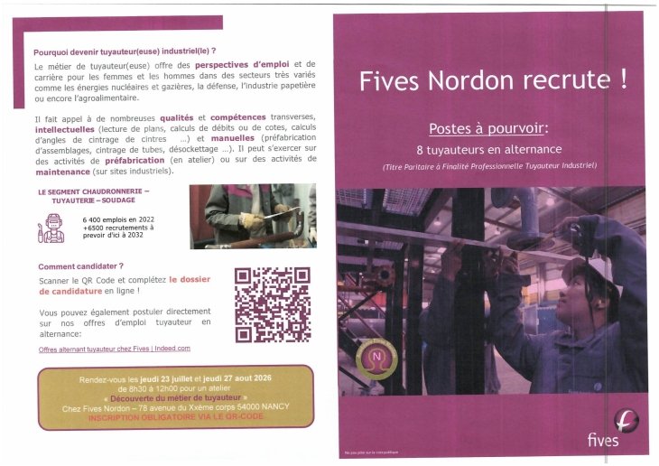 RECRUTEMENT TUYAUTEUR