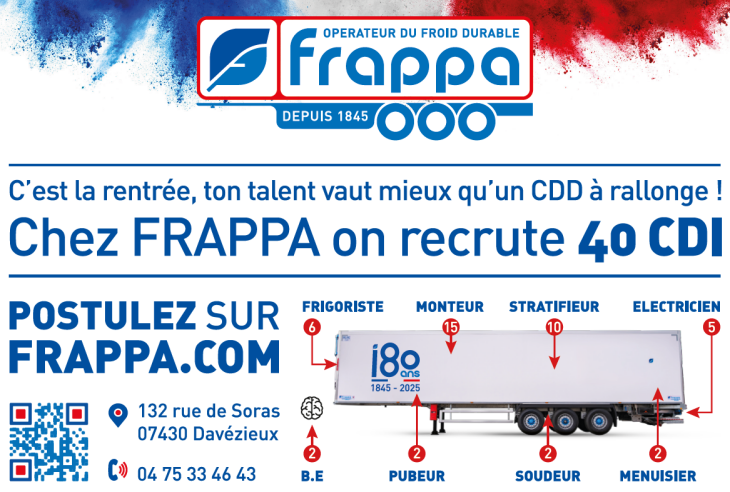 FRAPPA recrute 40 CDI à la rentrée