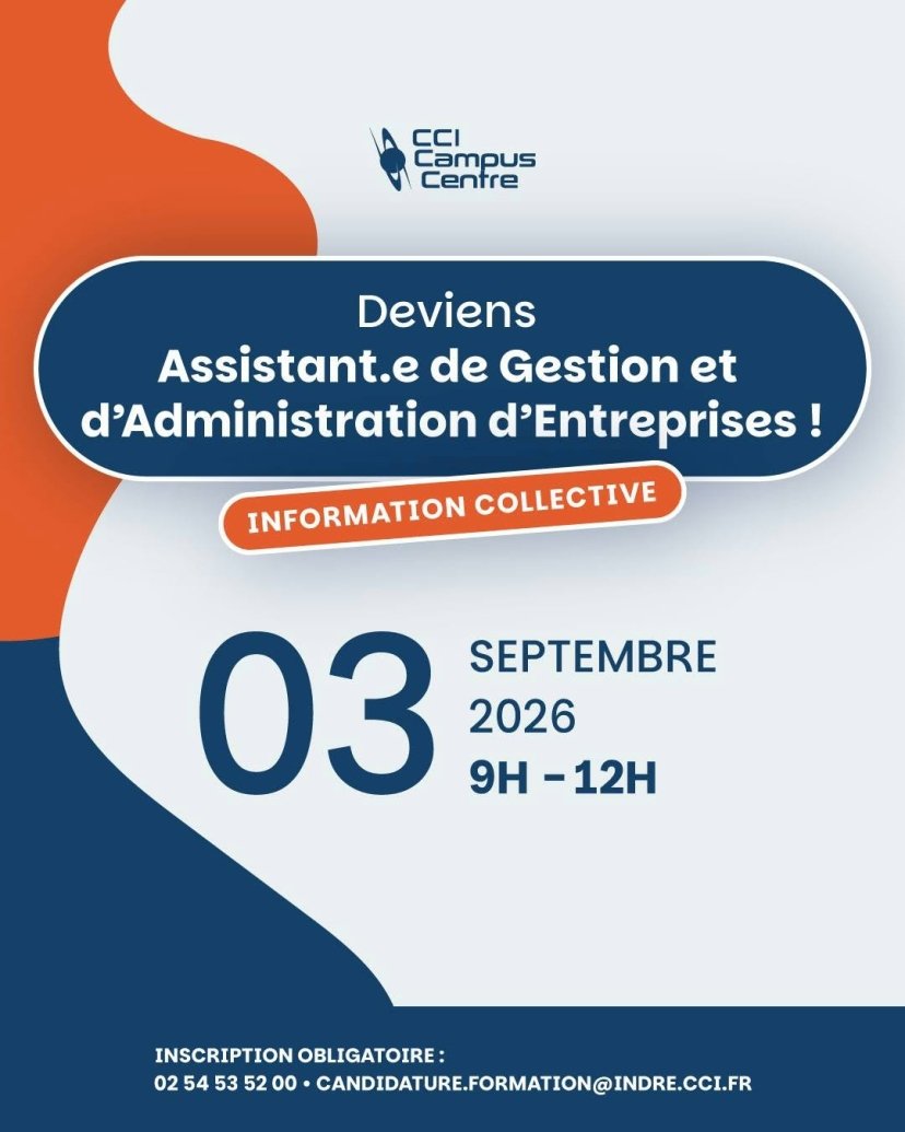 Information collective – Formation Assistant de Gestion et d’Administration d’Entreprise