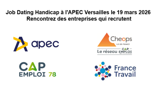 Job Dating Handicap à l'APEC Versailles le 19 mars 2026