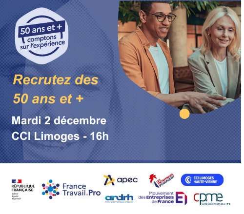 Recrutez des 50 ans et + le 2 décembre