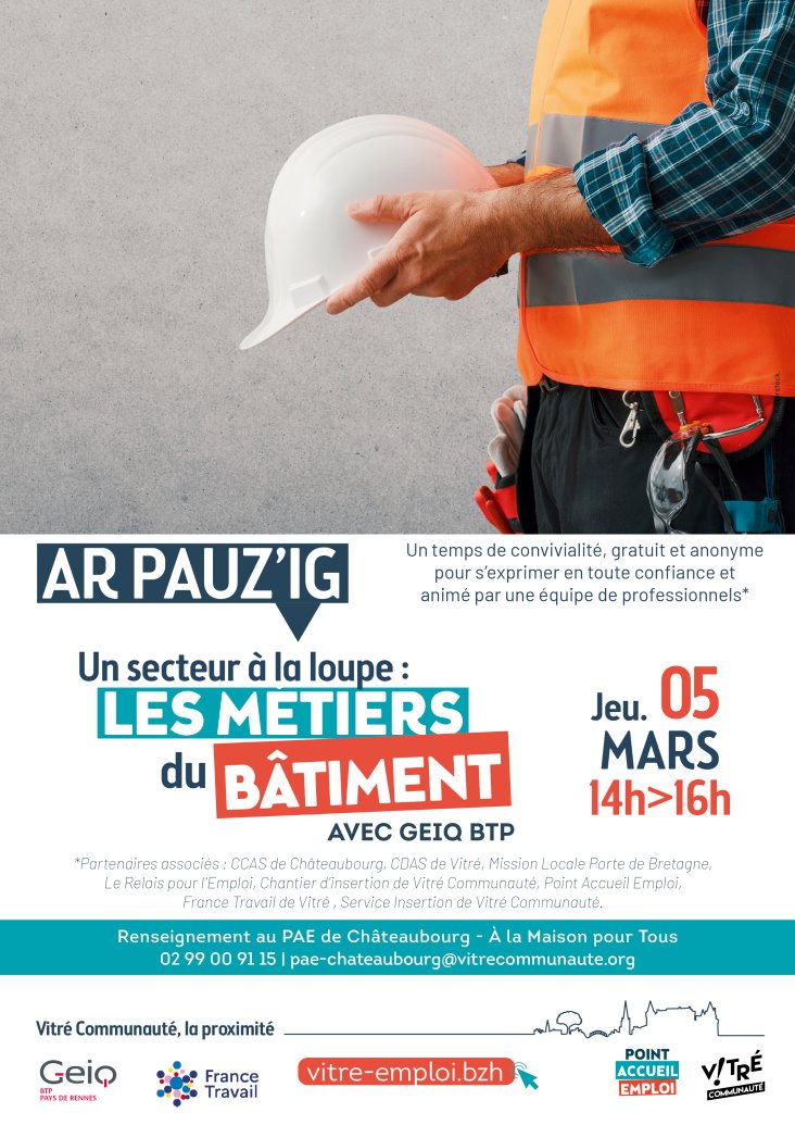 les Métiers du Batiment avec le groupement d'employeur GEIQ