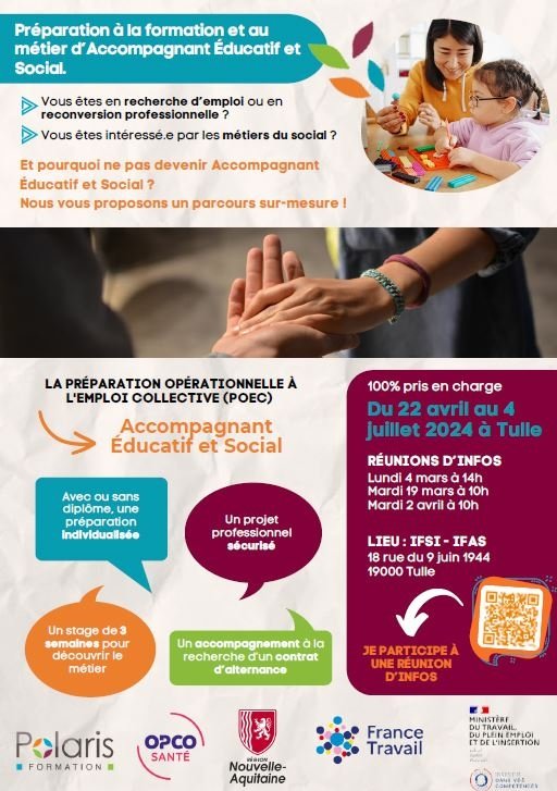 Préparation à la formation et au métier d’Accompagnant Éducatif et Social.