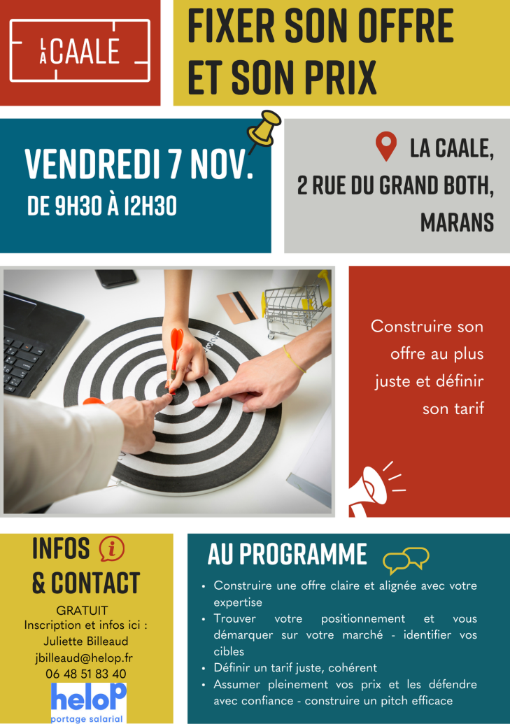 Atelier gratuit fixer son offre et son prix