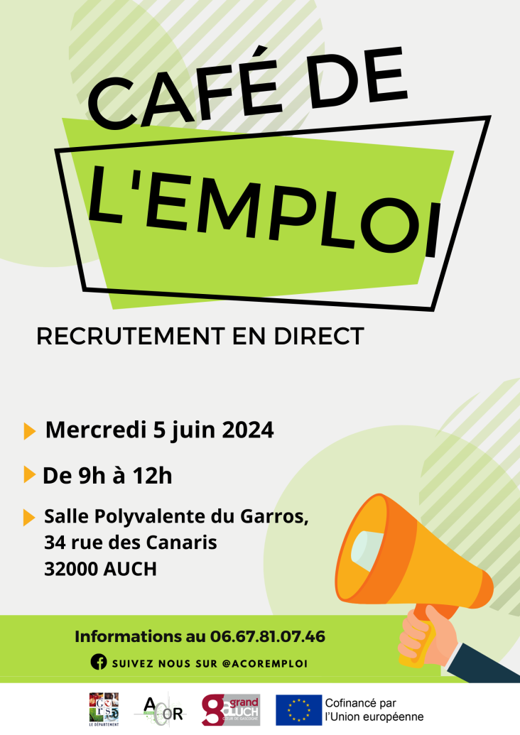 café de l'emploi Auch 5 juin