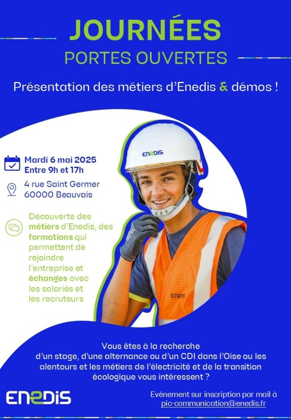 🚨 [SAVE THE DATE] Journées Portes Ouvertes d’Enedis en Picardie !!