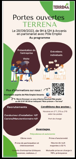 Portes Ouvertes TERRENA en partenariat avec Pôle Emploi